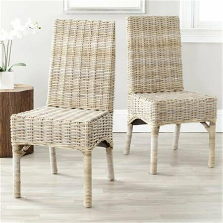 SAFAVIEH Beacon Side Chair - Natural Unfinished FOX6519A-SET2